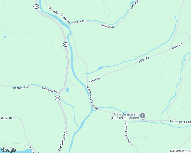 map of restaurants, bars, coffee shops, grocery stores, and more near 223 Miller Road in Lenhartsville