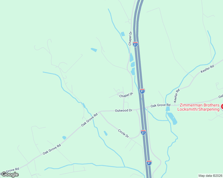 map of restaurants, bars, coffee shops, grocery stores, and more near 26 Lacey Drive in Pine Grove