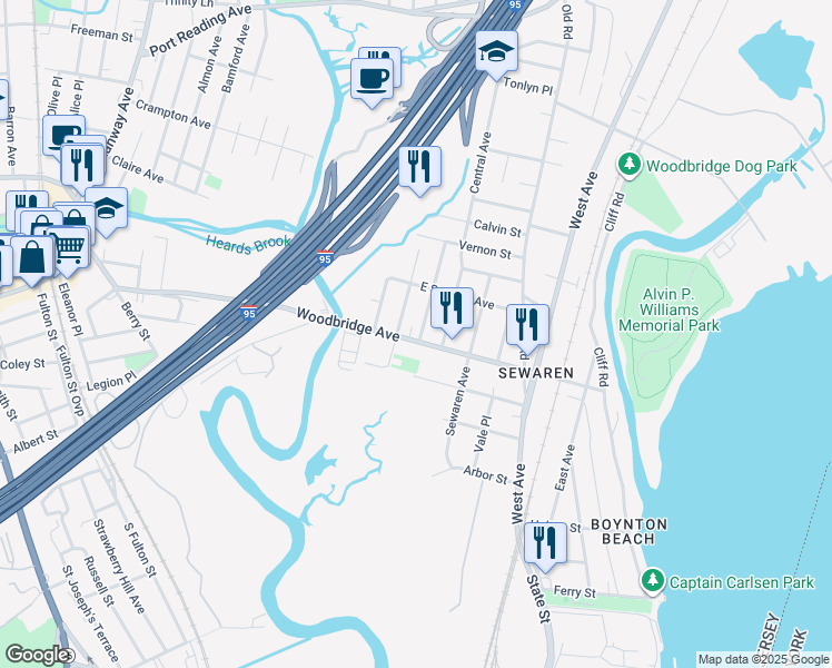 map of restaurants, bars, coffee shops, grocery stores, and more near in Boynton Beach