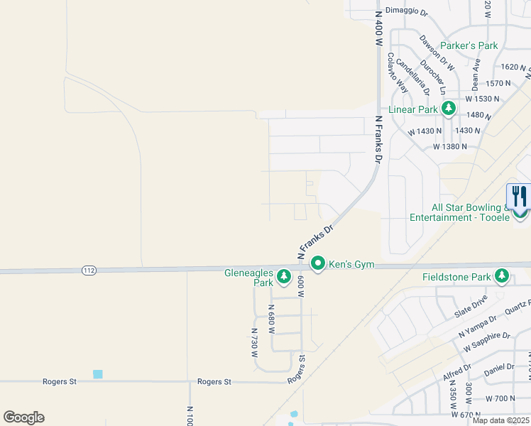 map of restaurants, bars, coffee shops, grocery stores, and more near 1177 North 680 West in Tooele