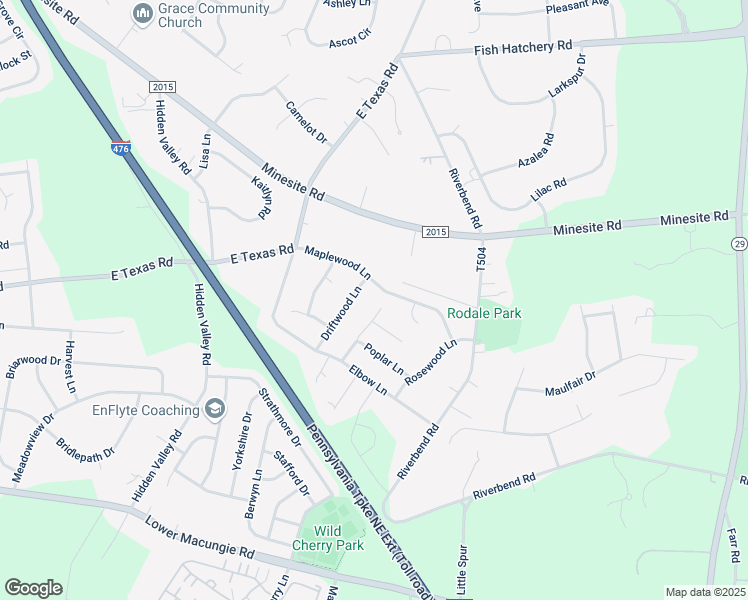 map of restaurants, bars, coffee shops, grocery stores, and more near 4349 Redwood Circle in Allentown