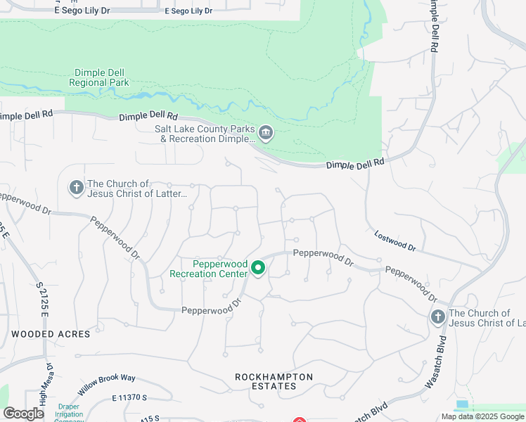 map of restaurants, bars, coffee shops, grocery stores, and more near 37 Wanderwood Way in Sandy