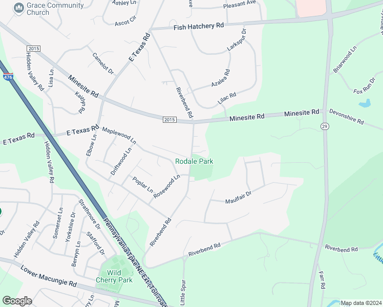 map of restaurants, bars, coffee shops, grocery stores, and more near 1930 Riverbend Road in Allentown