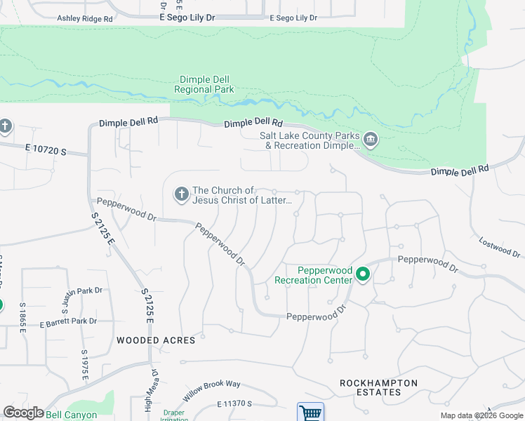 map of restaurants, bars, coffee shops, grocery stores, and more near 17 Snowstar Lane in Sandy