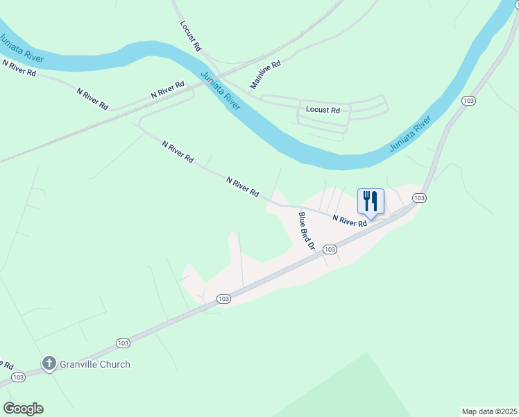 map of restaurants, bars, coffee shops, grocery stores, and more near 15 Felmlee Lane in Lewistown