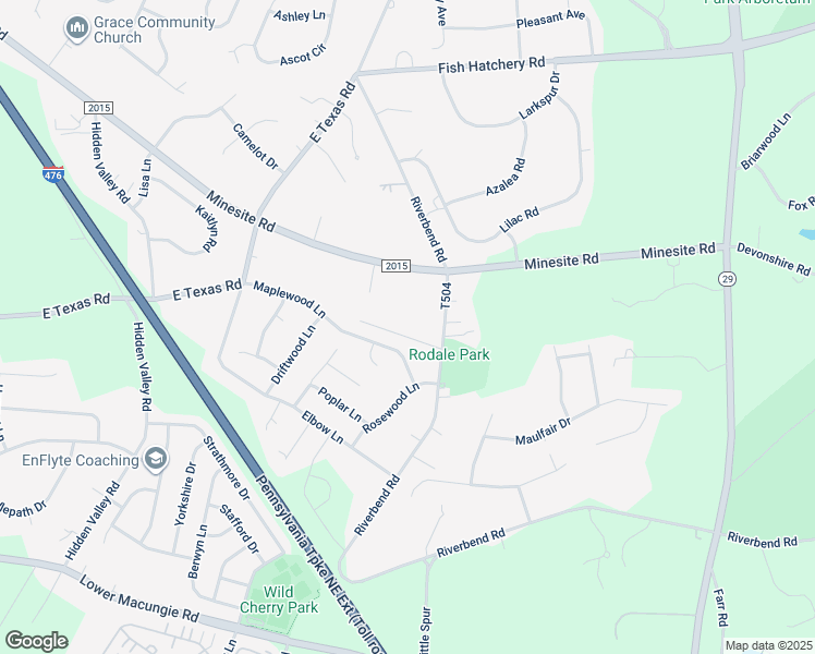 map of restaurants, bars, coffee shops, grocery stores, and more near 1946 Riverbend Road in Allentown