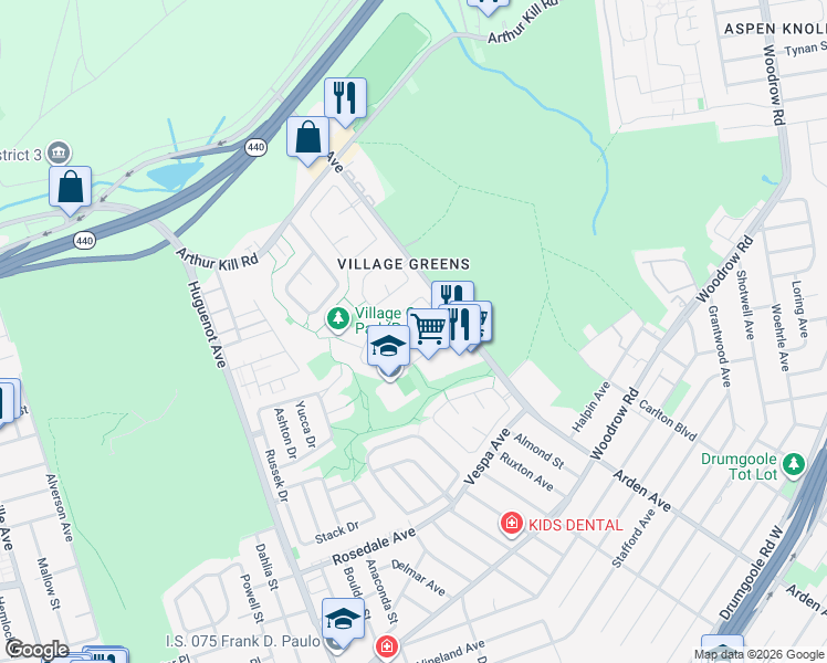 map of restaurants, bars, coffee shops, grocery stores, and more near 30 Barclay Circle in Staten Island