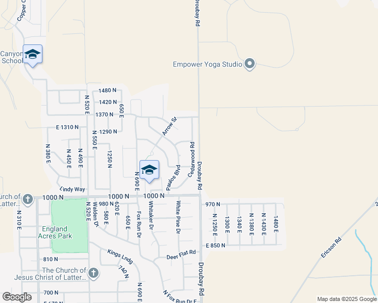 map of restaurants, bars, coffee shops, grocery stores, and more near 1193 Cedarwood Road in Tooele