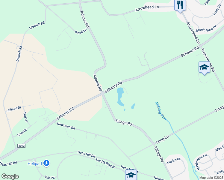 map of restaurants, bars, coffee shops, grocery stores, and more near 29 Tillage Road in Breinigsville