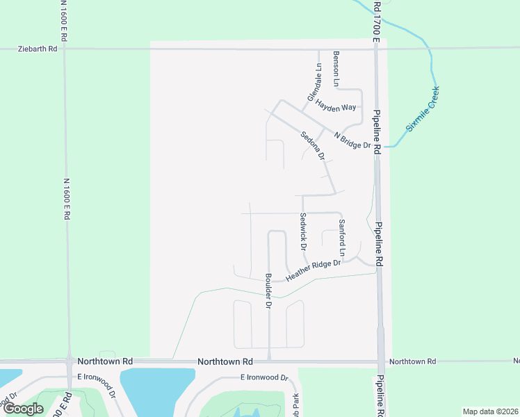 map of restaurants, bars, coffee shops, grocery stores, and more near 2160 Granby Lane in Normal