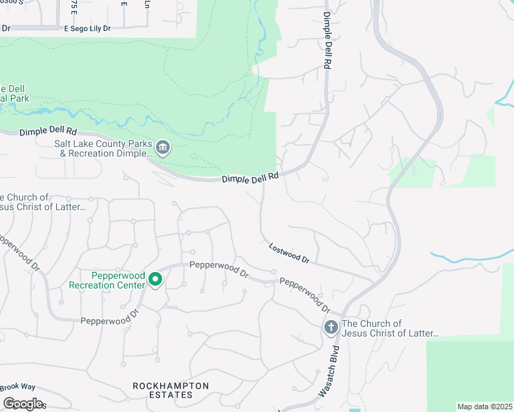 map of restaurants, bars, coffee shops, grocery stores, and more near 10846 Lostwood Drive in Sandy