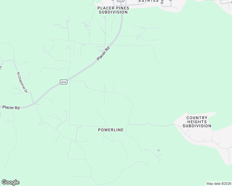 map of restaurants, bars, coffee shops, grocery stores, and more near 16665 Power Line Road in Redding