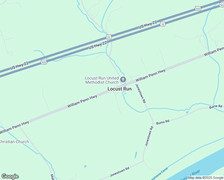 map of restaurants, bars, coffee shops, grocery stores, and more near 11218 William Penn Highway in Thompsontown