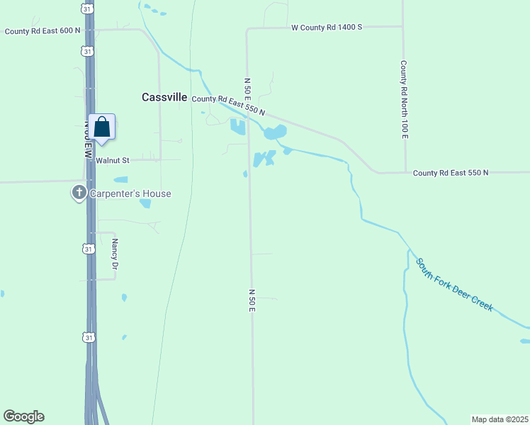 map of restaurants, bars, coffee shops, grocery stores, and more near 5330 North 50 East in Kokomo