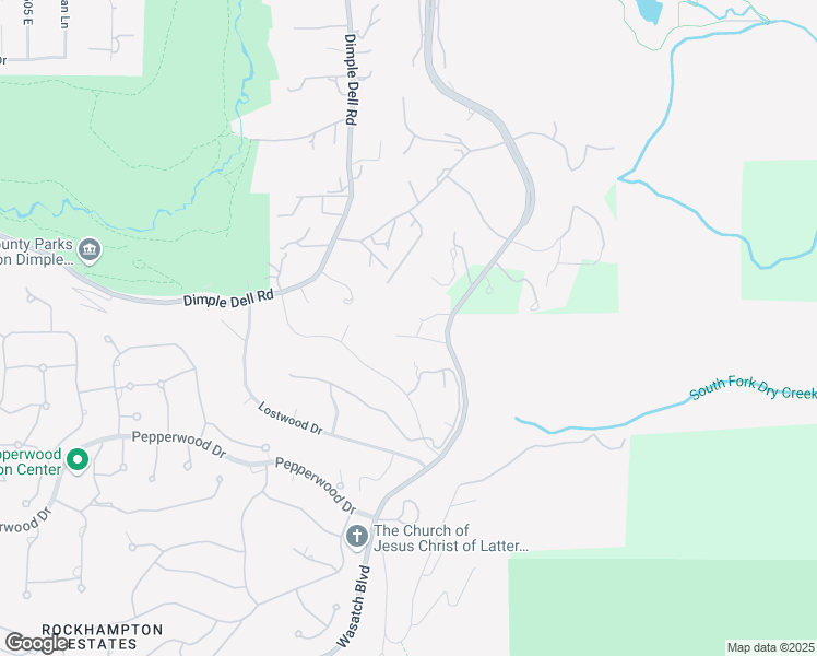map of restaurants, bars, coffee shops, grocery stores, and more near 3143 Fawnwood Cove in Sandy
