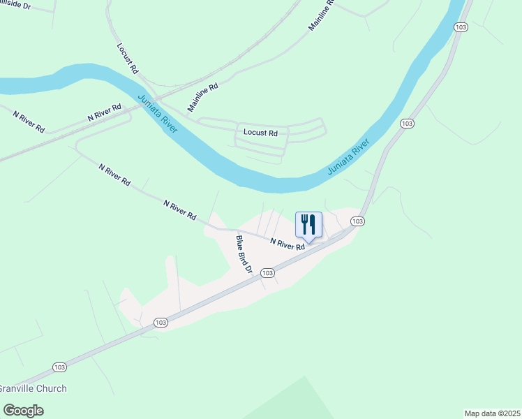 map of restaurants, bars, coffee shops, grocery stores, and more near 9 Gers Lane in Lewistown