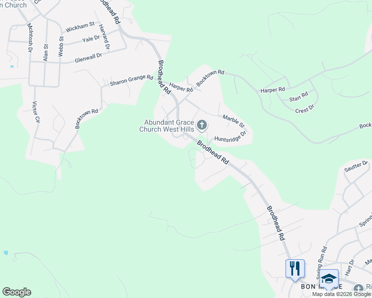 map of restaurants, bars, coffee shops, grocery stores, and more near 222 Garnet Street in Aliquippa
