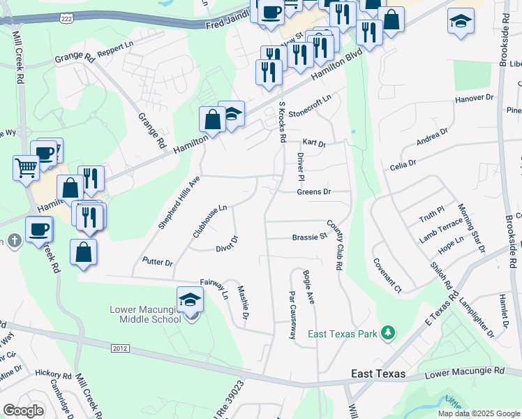 map of restaurants, bars, coffee shops, grocery stores, and more near 1214 South Krocks Road in Wescosville