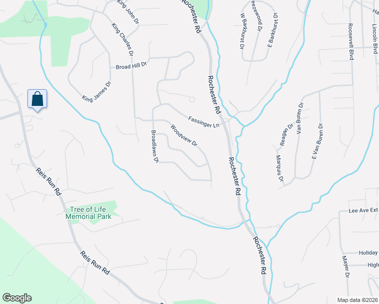 map of restaurants, bars, coffee shops, grocery stores, and more near 9027 Woodview Drive in Pittsburgh