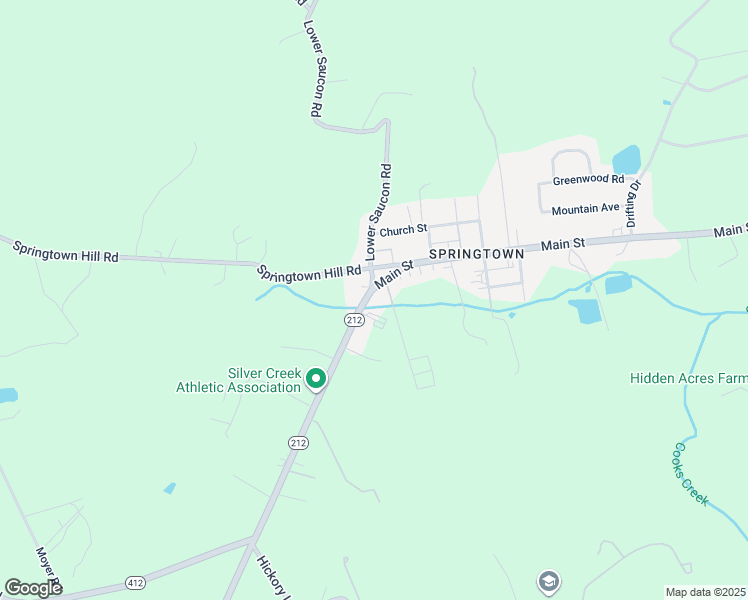 map of restaurants, bars, coffee shops, grocery stores, and more near 3050 Pennsylvania 212 in Coopersburg