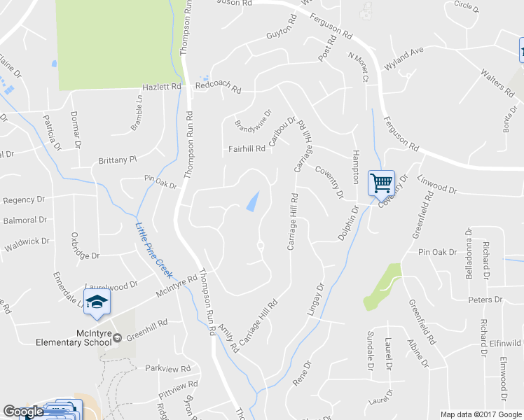 map of restaurants, bars, coffee shops, grocery stores, and more near 7066 Bennington Woods Drive in Pittsburgh