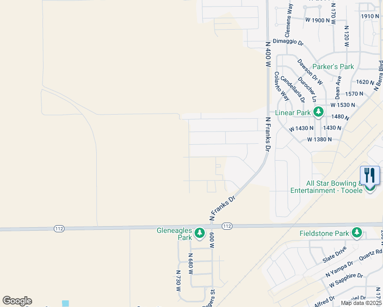 map of restaurants, bars, coffee shops, grocery stores, and more near 600 West in Tooele