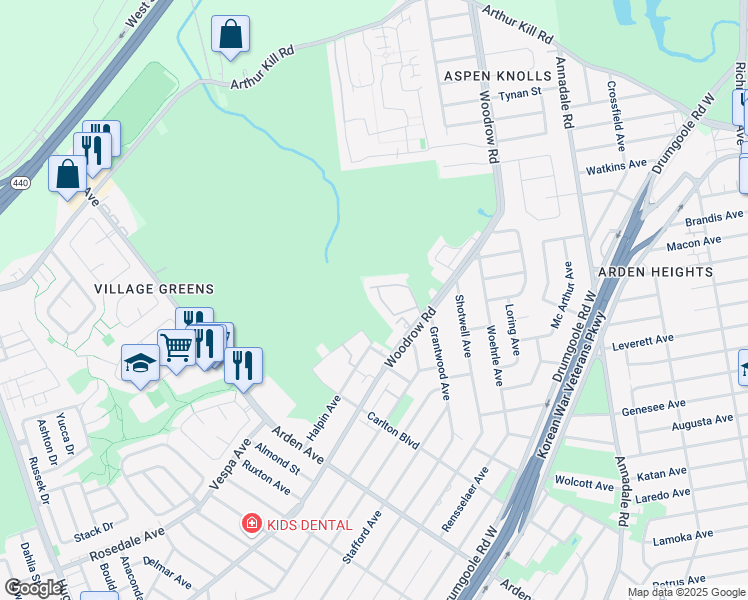 map of restaurants, bars, coffee shops, grocery stores, and more near 149 Presentation Circle in Staten Island