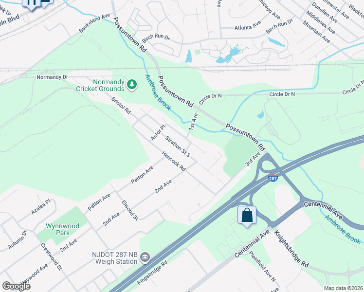 map of restaurants, bars, coffee shops, grocery stores, and more near 107 Stratton Street South in Piscataway