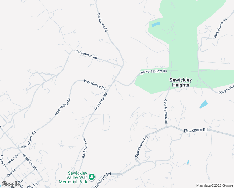 map of restaurants, bars, coffee shops, grocery stores, and more near 601 Backbone Road in Sewickley