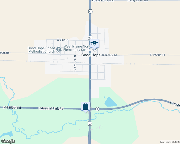 map of restaurants, bars, coffee shops, grocery stores, and more near 257 East Lincoln Street in Good Hope