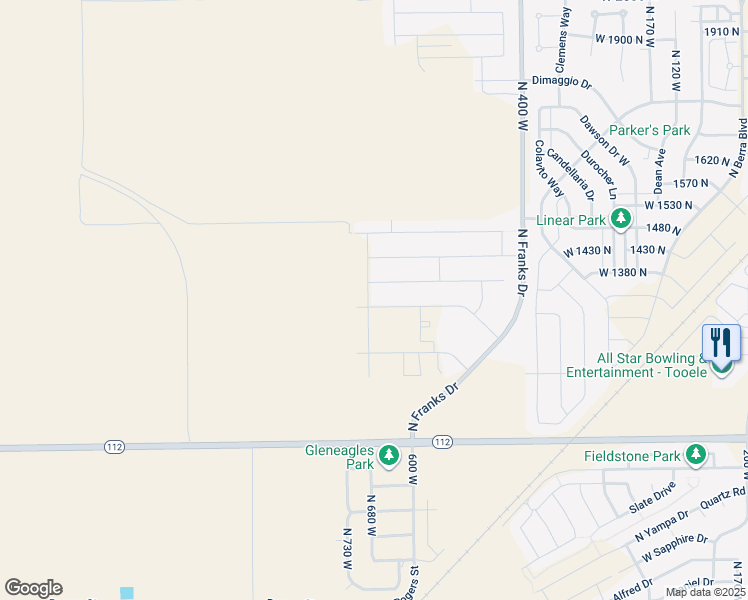 map of restaurants, bars, coffee shops, grocery stores, and more near 600 West in Tooele