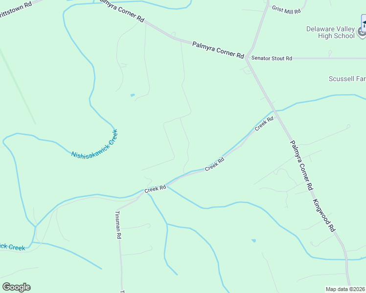 map of restaurants, bars, coffee shops, grocery stores, and more near 203 Cedar Bridge Lane in Frenchtown