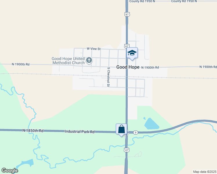 map of restaurants, bars, coffee shops, grocery stores, and more near 101 West Lincoln Street in Good Hope