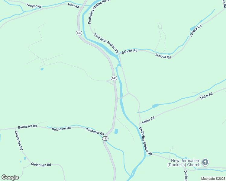 map of restaurants, bars, coffee shops, grocery stores, and more near 1019 Pennsylvania 143 in Lenhartsville
