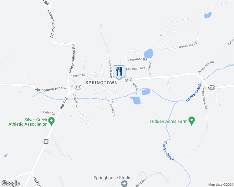 map of restaurants, bars, coffee shops, grocery stores, and more near 3246 Walnut Street in Hellertown