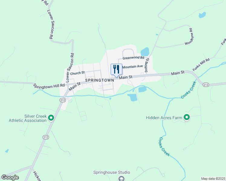 map of restaurants, bars, coffee shops, grocery stores, and more near 3246 Walnut Street in Coopersburg