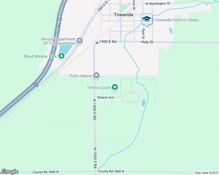 map of restaurants, bars, coffee shops, grocery stores, and more near 120 Hunt Street in Towanda