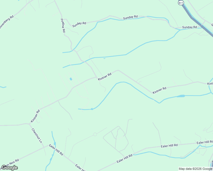 map of restaurants, bars, coffee shops, grocery stores, and more near 520 Kintner Road in Kintnersville