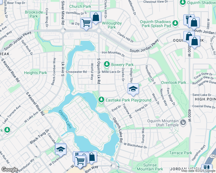 map of restaurants, bars, coffee shops, grocery stores, and more near 4507 Talquin Lane in South Jordan