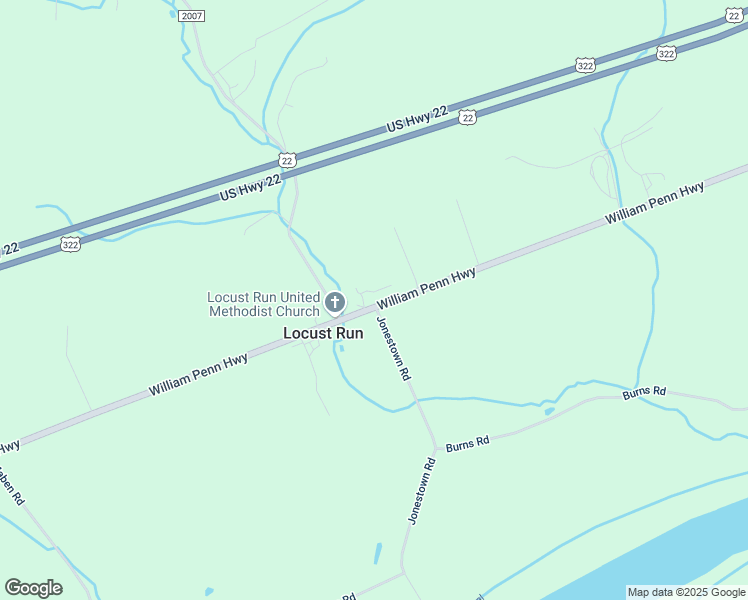 map of restaurants, bars, coffee shops, grocery stores, and more near 11411 William Penn Highway in Thompsontown