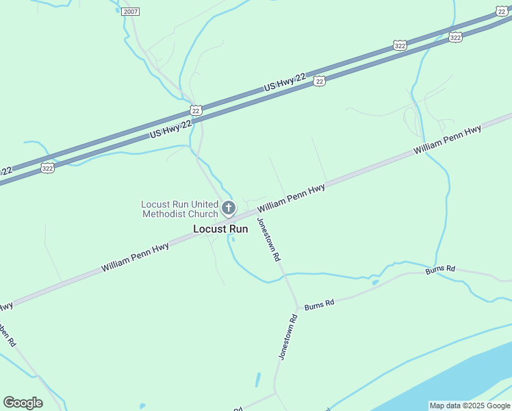 map of restaurants, bars, coffee shops, grocery stores, and more near 11411 William Penn Highway in Thompsontown