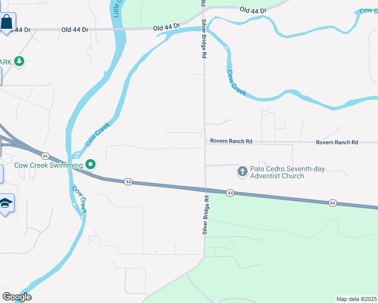 map of restaurants, bars, coffee shops, grocery stores, and more near 22463 Golftime Drive in Palo Cedro