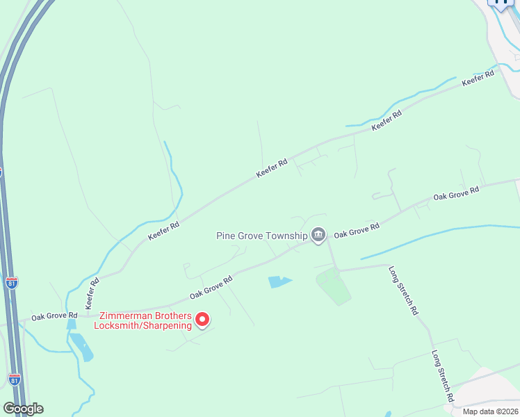 map of restaurants, bars, coffee shops, grocery stores, and more near 206 Oak Grove Road in Pine Grove