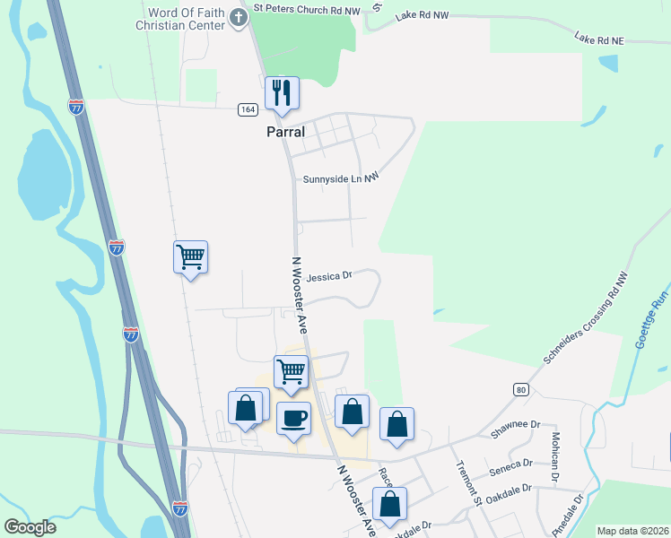 map of restaurants, bars, coffee shops, grocery stores, and more near 117 Jessica Drive in Dover