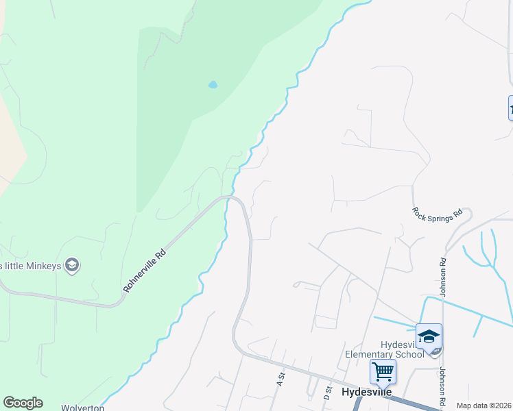 map of restaurants, bars, coffee shops, grocery stores, and more near 6243 Rohnerville Road in Hydesville
