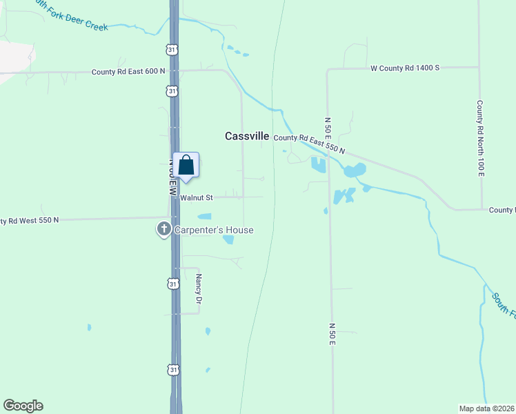 map of restaurants, bars, coffee shops, grocery stores, and more near 537 Cassville Road in Kokomo