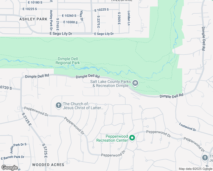map of restaurants, bars, coffee shops, grocery stores, and more near 2498 Charros Road in Sandy