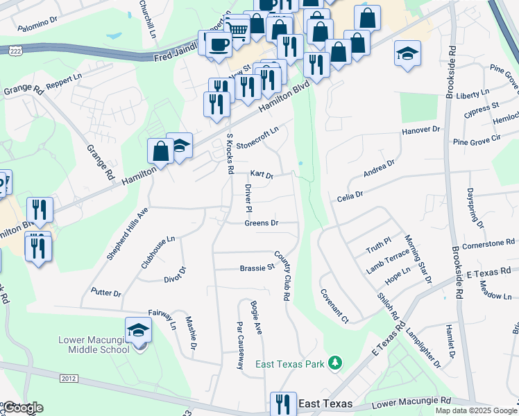 map of restaurants, bars, coffee shops, grocery stores, and more near 5664 Wedge Lane in Wescosville