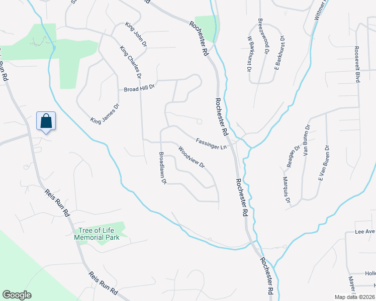 map of restaurants, bars, coffee shops, grocery stores, and more near 9012 Woodview Drive in Pittsburgh