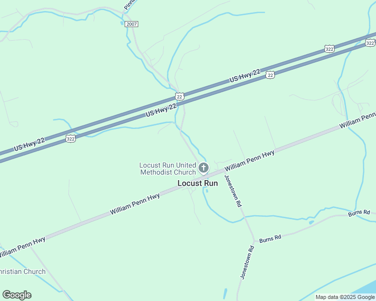map of restaurants, bars, coffee shops, grocery stores, and more near 149 Locust Run Road in Mifflintown